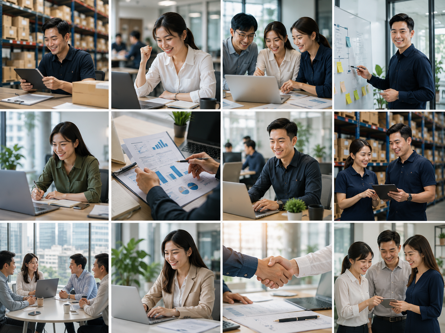 Asian SME teams working across different business settings